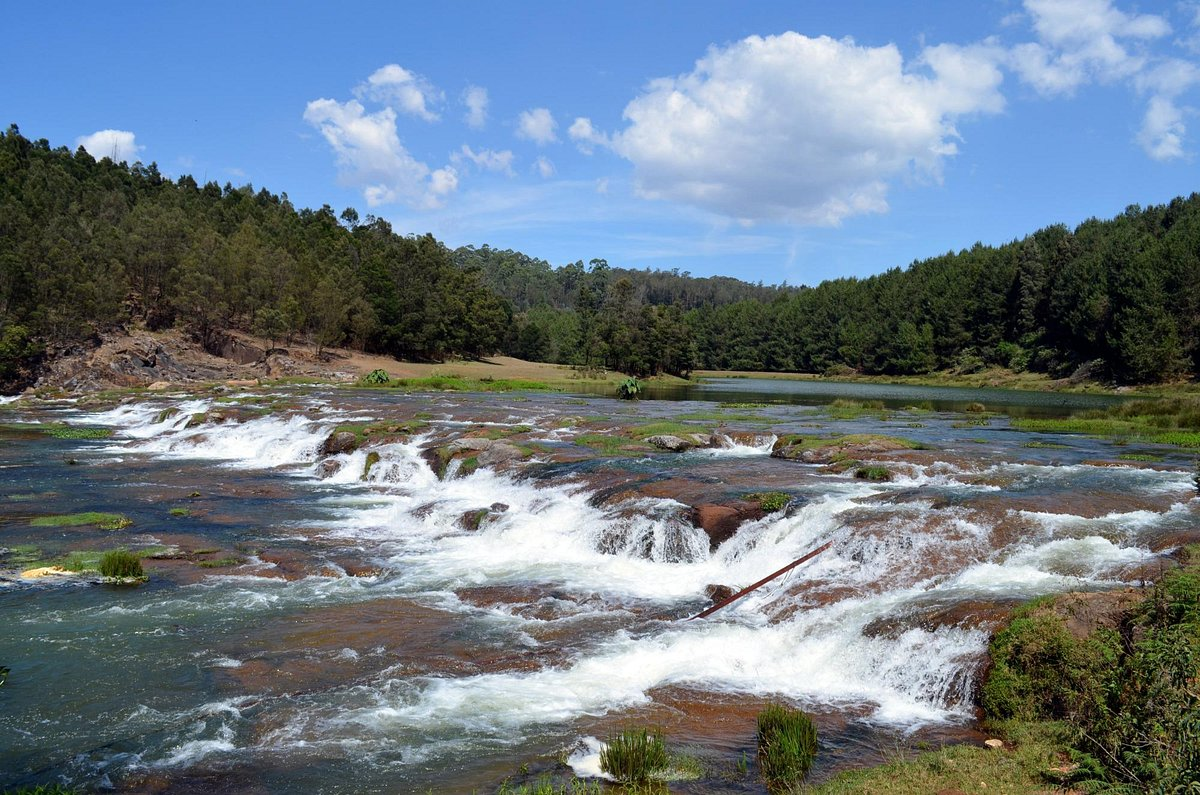 Pykara Lake and waterfalls near Ooty