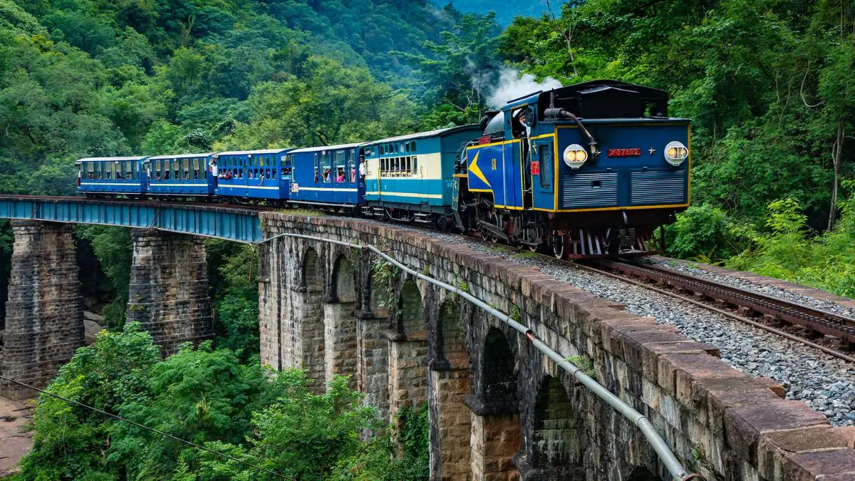 Nilgiri Mountain Railway toy train at Ooty station